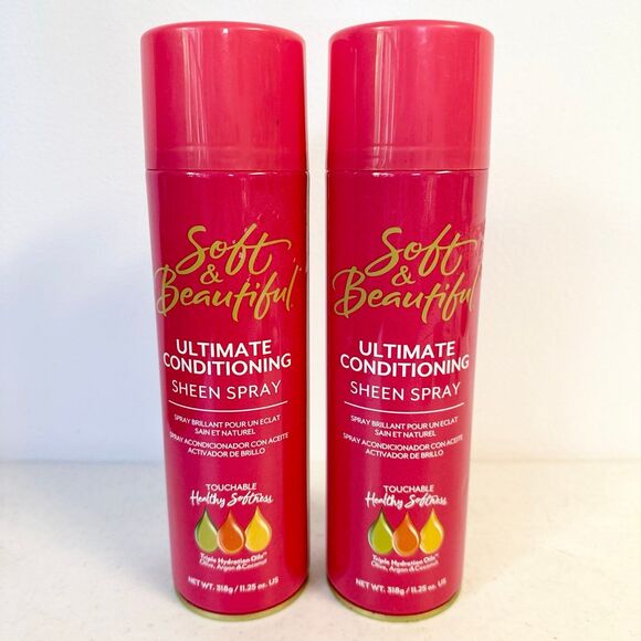 Lot Of 2 Soft & Beautiful Ultimate Conditioning Sheen Spray Aerosol 11.25 oz New - Picture 1 of 6